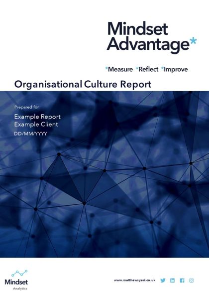 Mindset Advantage Organisational Culture Report Cover